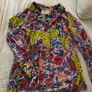 Anthropologie Colorful Animal / Floral Pajama Set
